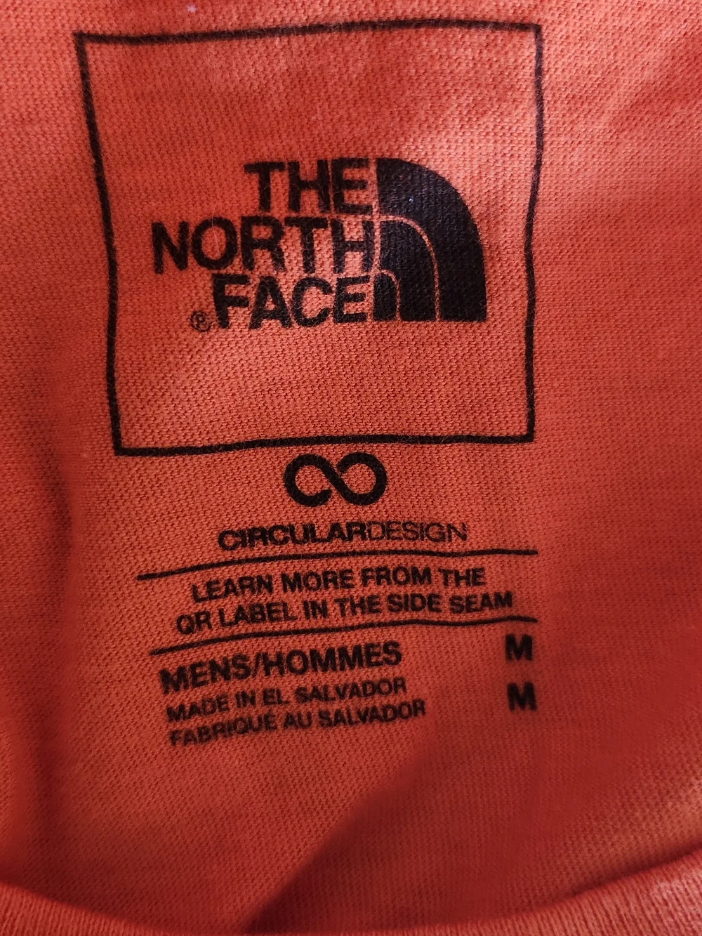 The North Face Men's Coral/Gray Logo Short Sleeve Tee